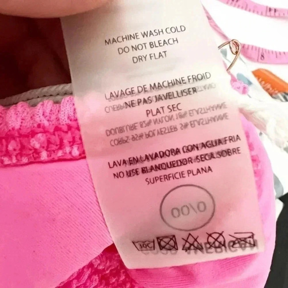 NWT Good American Bright Pink Always Fits Hot Shoulder Top, Size XXS-XS - Picture 7 of 7